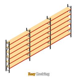 Voordeelrij grootvakstelling AR 3000x8308x400mm (hxbxd) - 6 niveaus