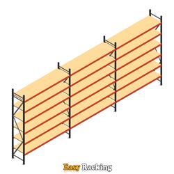 Voordeelrij grootvakstelling AR 3000x8308x600mm (hxbxd) - 6 niveaus