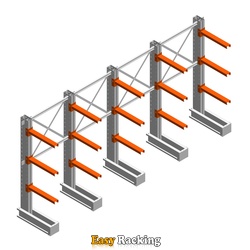 Voordeelrij medium draagarmstelling IT enkelzijdig 1990x4000x600 3 niveaus