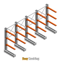 Voordeelrij medium draagarmstelling IT enkelzijdig 1990x4000x800 3 niveaus