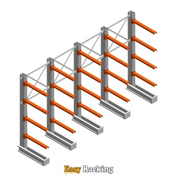 Voordeelrij medium draagarmstelling IT enkelzijdig 2455x4000x800 4 niveaus